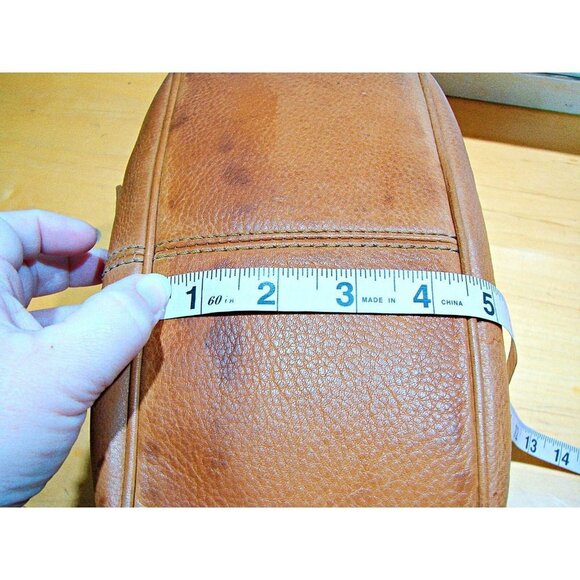 Fossil Womens Brown Leather Adjustable Strap Drawstring Shoulder Handbag Flaw - Picture 9 of 12